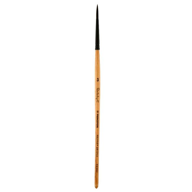 Princeton Catalyst Polytip, Brushes for Acrylic and Oil, Series 6450 Short Handle, Round, Size 3