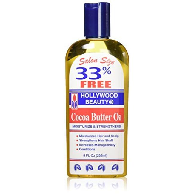 Hollywood Beauty Cocoa Butter Oil, 8 Ounce