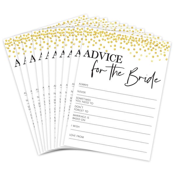 Huxters Hen Party Accessories – 20 Pcs Advice for The Bride Card Games – Luxurious Design with Printed Template – Ultra-Thick 350GSM Paper – Great for Bachelorette and Hen Party