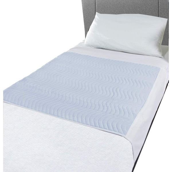 ComfortCare Waterproof Mattress Protector (with ‘Tucks’) for Single Bed. Incontinence Mattress Protector, Incontinence Washable Bed Pad, Bed Protector Pads Size: 75cm x 90cm. Colour - Blue