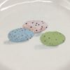 x4 RAE DUNN Speckled Eggs Easter Appetizer Plate Set Dessert Blue Pink RETIRED