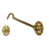 QCAA Heavier Duty Brass Door Hook Latch & Eye, 4", Vibrated Brass, 2 Pack
