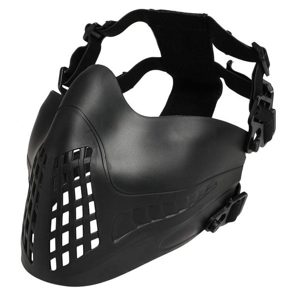 Half Face Guard PILOT MASK with Helmet Adapter, Black