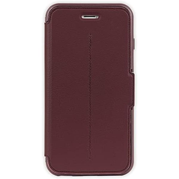 OtterBox Strada Series iPhone 6 PLUS/6S Plus Case - Retail Packaging - Chic Revival (Warm Black/Maroon)