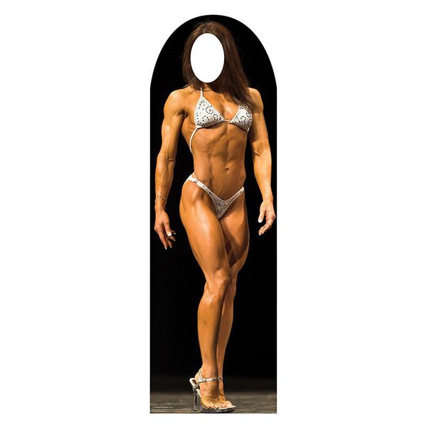 FEMALE BODYBUILDER Lifesize Stand-In CARDBOARD CUTOUT Standin Standup Standee