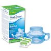 SinuCleanse Soft Tip Neti-Pot Nasal Wash Irrigation System Relieves Nasal Congestion & Irritation due to Cold & Flu, Dry Air, Allergies, Includes 30 All-Natural, Pre-Mixed Buffered Saline Packets