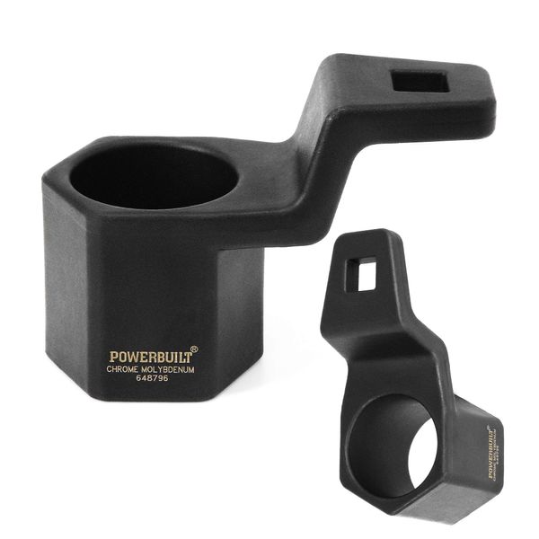 Powerbuilt Crankshaft Crank Pulley Removal Tool, 50mm Holder, Remover and Installer Socket Wrench, Honda and Acura - 648796,Black