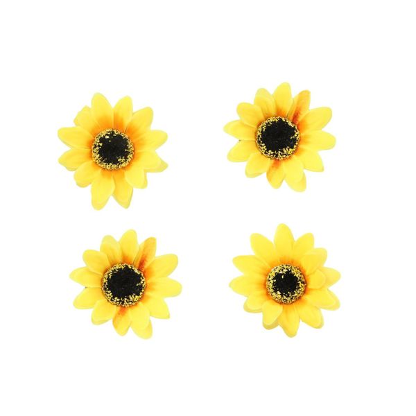 4pcs Sunflower Hair Clips Brooches for Women Girls, Sunflower Hairpins Alligator Hair Clips Hair Accessories for Summer Party Beach Vacation