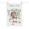 Draw UK Tea Towels Partners in Wine Design