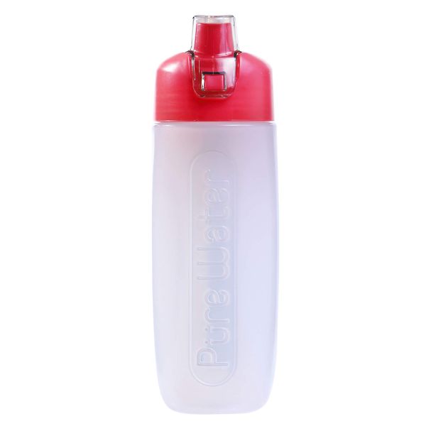 Kurita 030678 Pure Water Purifier, Red, Width 2.6 x Depth 3.0 x Height 0.8 inches (6.5 x 7.5 x 2.1 cm), Portable Water Purifier Bottle, Pure Water