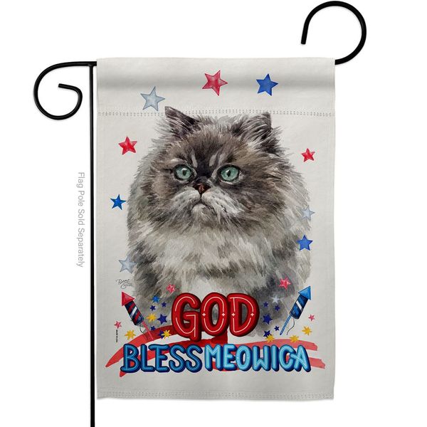 Breeze Decor Patriotic Himalayan Garden Flag Cat Kitten Meow Spoiled Paw Fur Pet Nature Farm Animal Creature House Decoration Banner Small Yard Gift Double-Sided, Made in USA