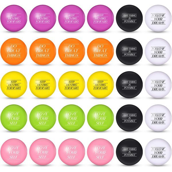 Zomiboo 30 Pcs Motivational Stress Balls Bulk Quote Relief Ball Inspirational Foam Stress Ball for Adult Kids Hand Exercise Balls Anxiety Stress Ball Fidget Toy for Encouraging Relief, 7 Colors