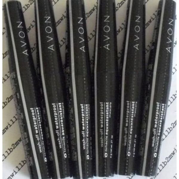 Lot of 6 Avon Wash-off Waterproof Mascara Black