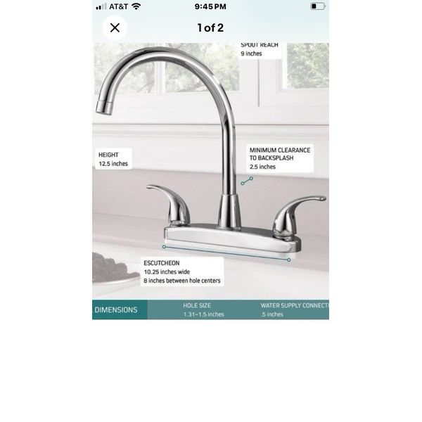 Tunbridge 2-Handle Kitchen Sink Faucet P299568LF Chrome
