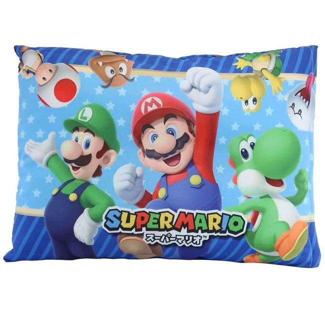 Marushin 4505002300 Junior Pillow, Nintendo Mario, Let's Dream Kids, Children's Entrance Goods, Kindergarten, School Entrance Preparation, Kindergarten, Elementary School, Boys, Girls, Character