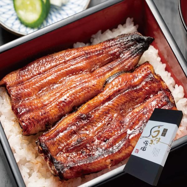 Kabayaki Eel, Mukado, Set of 2 (Long Grilled + Cut Kabayaki), Gift Box Made in Kagoshima Prefecture, Made in Japan, Eel, Kabayaki, Fresh Demon