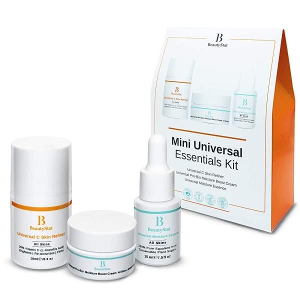 BeautyStat Mini Universal Essential Skin Care Kit - 3 in 1: C Refiner + Pro Bio Moisture Booster