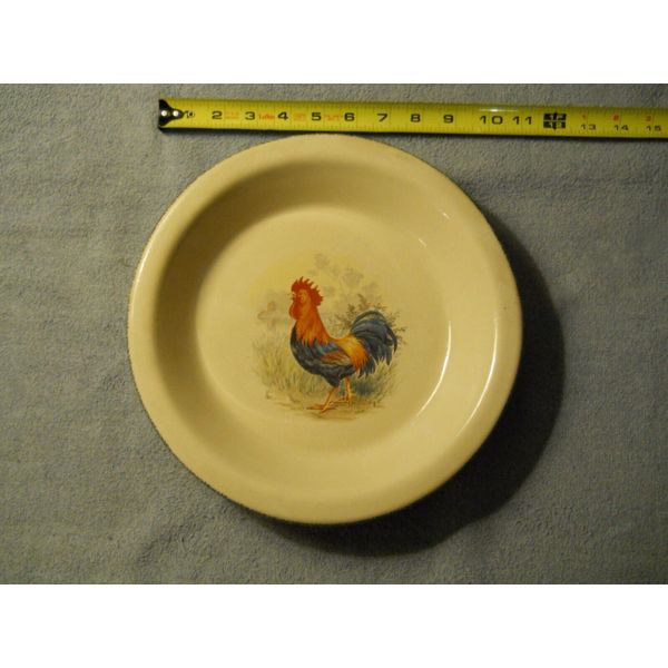 Home & Garden Party ROOSTER Pie Plate/Baking Dish 2000