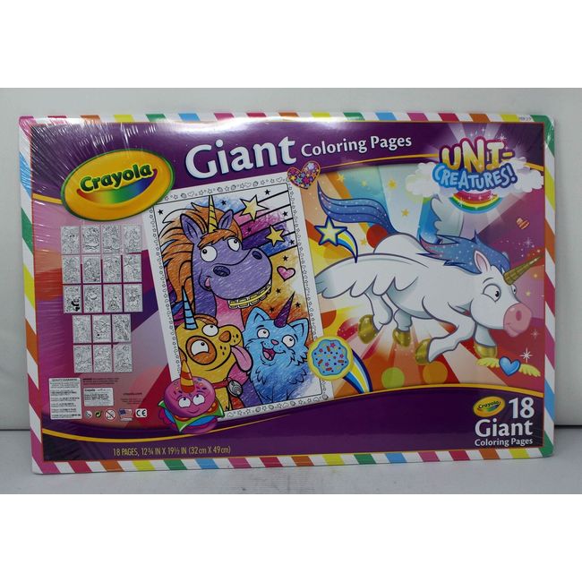 Crayola Giant Coloring Pages Uni-Creatures 32x49cm 18 Count
