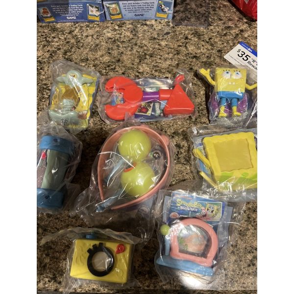 Spongebob SquarePants Bikini Bottom 2011 Burger King Kids Toys Complete Set Lot