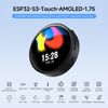 Waveshare ESP32-S3 1.75inch AMOLED Round Touch Display Development Board, 32-bit LX7 Dual-core Processor, 466×466, QSPI Interface, Onboard Dual Digital Microphones Array, ESP32 with Display