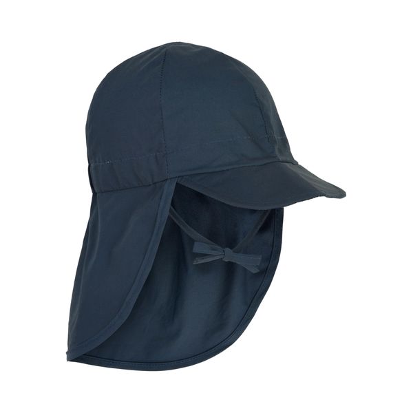 Mikk-line Sun Hat Baby UV Protection 50+, Hat with Neck Protection for Boys and Girls, Breathable Peaked Cap, Children, Adjustable Sun Hat for Outdoor, Garden and Beach, blue nights