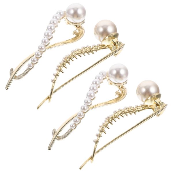 2pcs Pearl Hair Clip Decorative Headdress Pearl Headdress Decorative Hair Pin Girl Hair Barrette Girls Headdress Elegant Hairpin Girl Hairpin Girls Bridal Hair Pin Hair Clamp