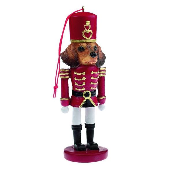 E&S Pets 35358-13 Red Dachshund Nutcracker Soldier Dogs Ornament