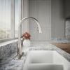 KOHLER 596-VS Simplice Pull Down Kitchen Faucet, 3-Spray Faucet, Kitchen Sink Faucet with Pull Down Sprayer, Vibrant Stainless, High Arch