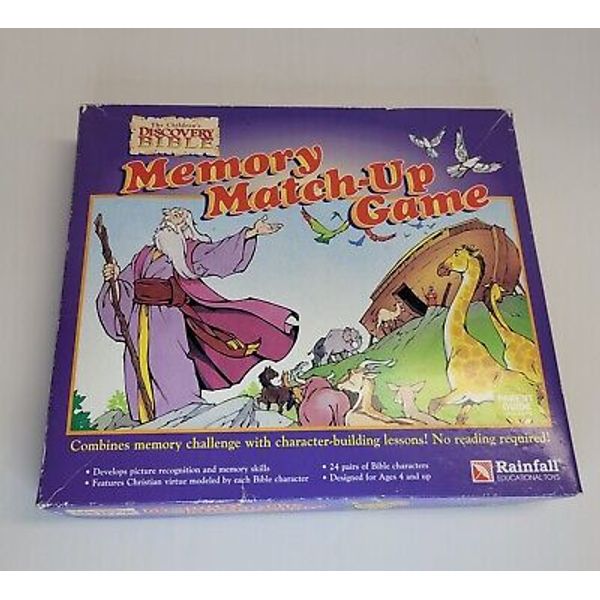 Noah Memory Match-Up Game Vintage 1998 By RAINFALL Educational Toys COMPLETE