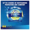 Tampax Pearl Plastic, Antigravity LeakGuard Braid, Regular Absorbency Unscented Tampons, 96 Count