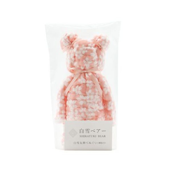 Snow Bear Tenugui, Cherry Blossom, Pink