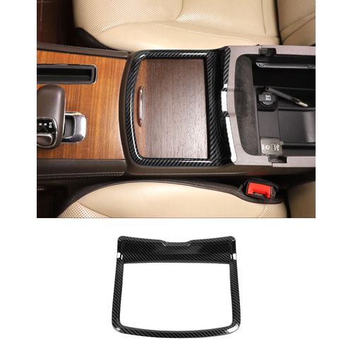 Carbon Fiber Cup Holder Panel Cover Trim Frame Decor for Dodge Charger/Chrysler 300 2011+