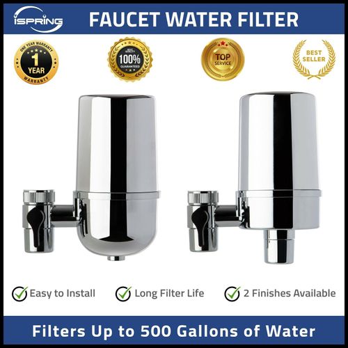 iSpring DF2-CHR Faucet Mount Water Filter Filter Long Life 1.5GPM  for Universal