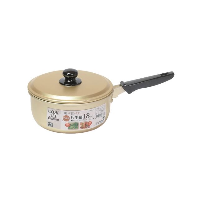 Pearl Metal HB-6606 Pot, One-Handed Pot, 7.1 inches (18 cm), Aluminum, For Gas Stoves Only, Boiled Food, Oden, Cookall