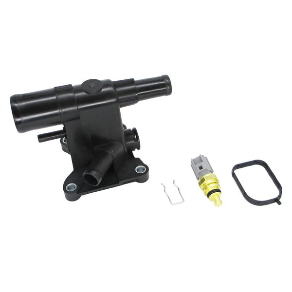 Water Outlet + Sensor + O-Ring Compatible for 2012-2018 Ford Focus 2.0L L4 CP9Z-8K556-B