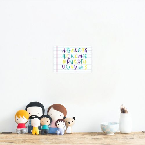 Alphabet 5x7", Print For Kids, Classroom Decor, Notepad ABC's, My ABC'S, School Décor, Decorations Playroom, Classroom Wall Décor, Baby Boy Nursery Alphabet, Baby Girl Alphabet Nursery