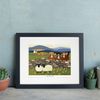 'Nag, Nag, Nag' Mounted Print by Thomas Joseph - Sheep Art