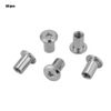 Flat Hex Nuts, M6 M8 Iron Plated Nickle Flat Nuts Round Head Hex Nut Hex Socket Screw Inserts Threaded Insert Nuts (M6*15 50PCS)