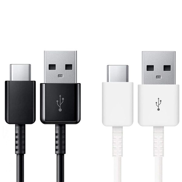 Authentic Short Two 8inch USB Type-C Cable for Nokia C5 Endi Also Fast Quick Charges Plus Data Transfer! (White+Black)