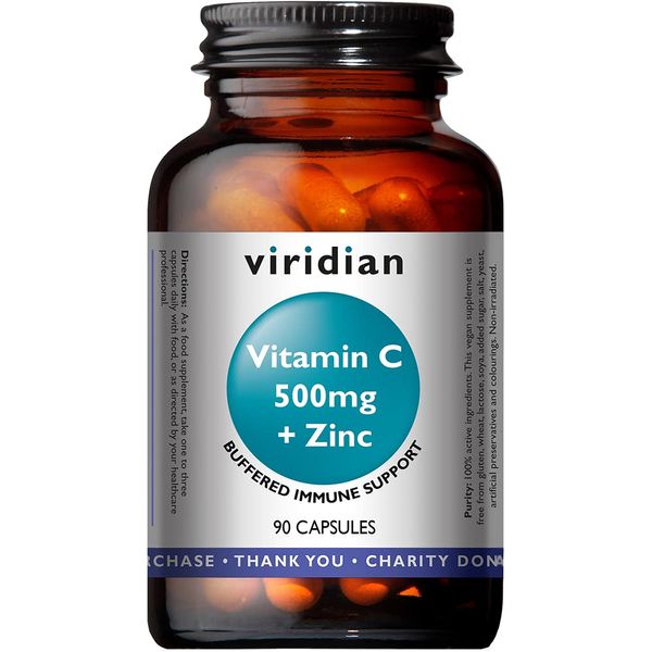 Viridian Vitamin C 500mg Plus Zinc 90 Capsules