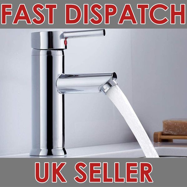 ECOILY Basin Sink Tap Single Lever Chrome Bathroom Mixer Tap