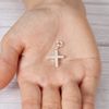 Philip Jones Cross Charm Created with Zircondia® Crystals