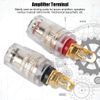 fasient1 Speaker Connection Binding Post Socket, 4 mm Binding Post Banana Plug Socket Amplifier Speaker Banana Jack Connection Socket Pack of 10