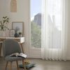 HomeMaison End Plain Curtain with Eyelets, Polyester, white, 240 x 135 cm