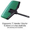 Ergonomic 'T' Handle Grip for 6.35mm (¼) hex Shaft bits. ENGINEER DBZ-50G (Green)