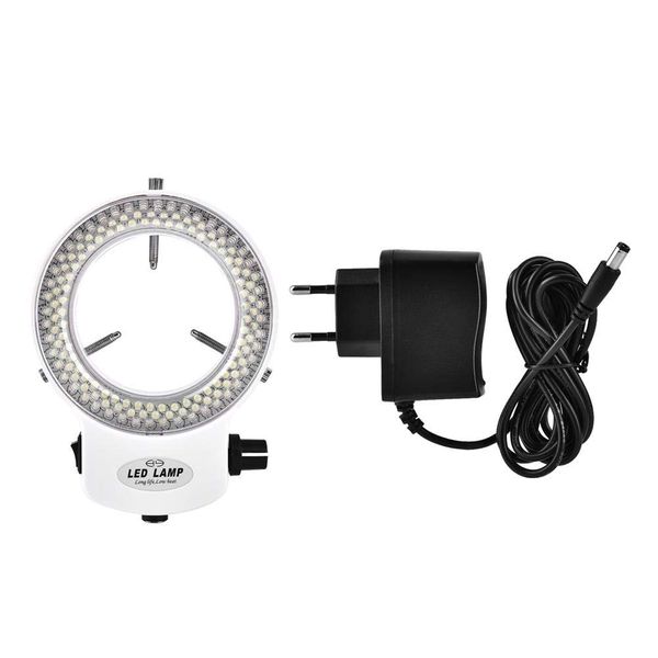 LED Ring Light Industrial Camera LED Ring Light Microscope Camera 144 LED Beads Light Source Brightness Adjustable Ring Lamp Over 18000LUX (110V Bran)