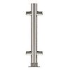 Brushed Stainless 18" High 1" Round PP56 Slimline Series Straight Front Counte