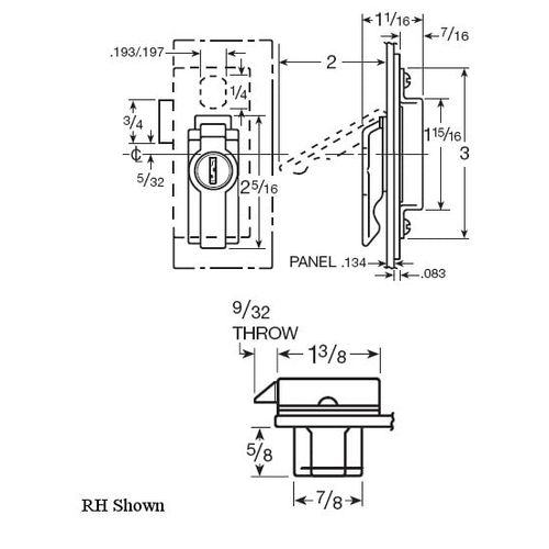CCL Security Enclosure, Lock 15767 LH CAT60