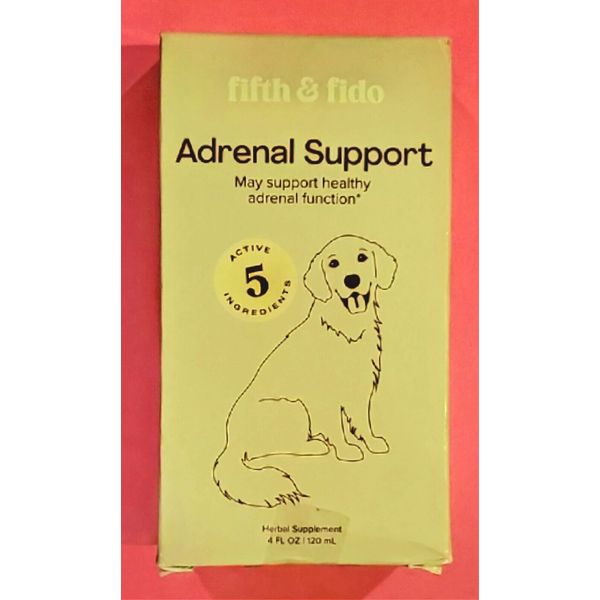 Fifth & Fido Adrenal Support Herbal Supplement Cat & Dog Treatment, Kidney Liver